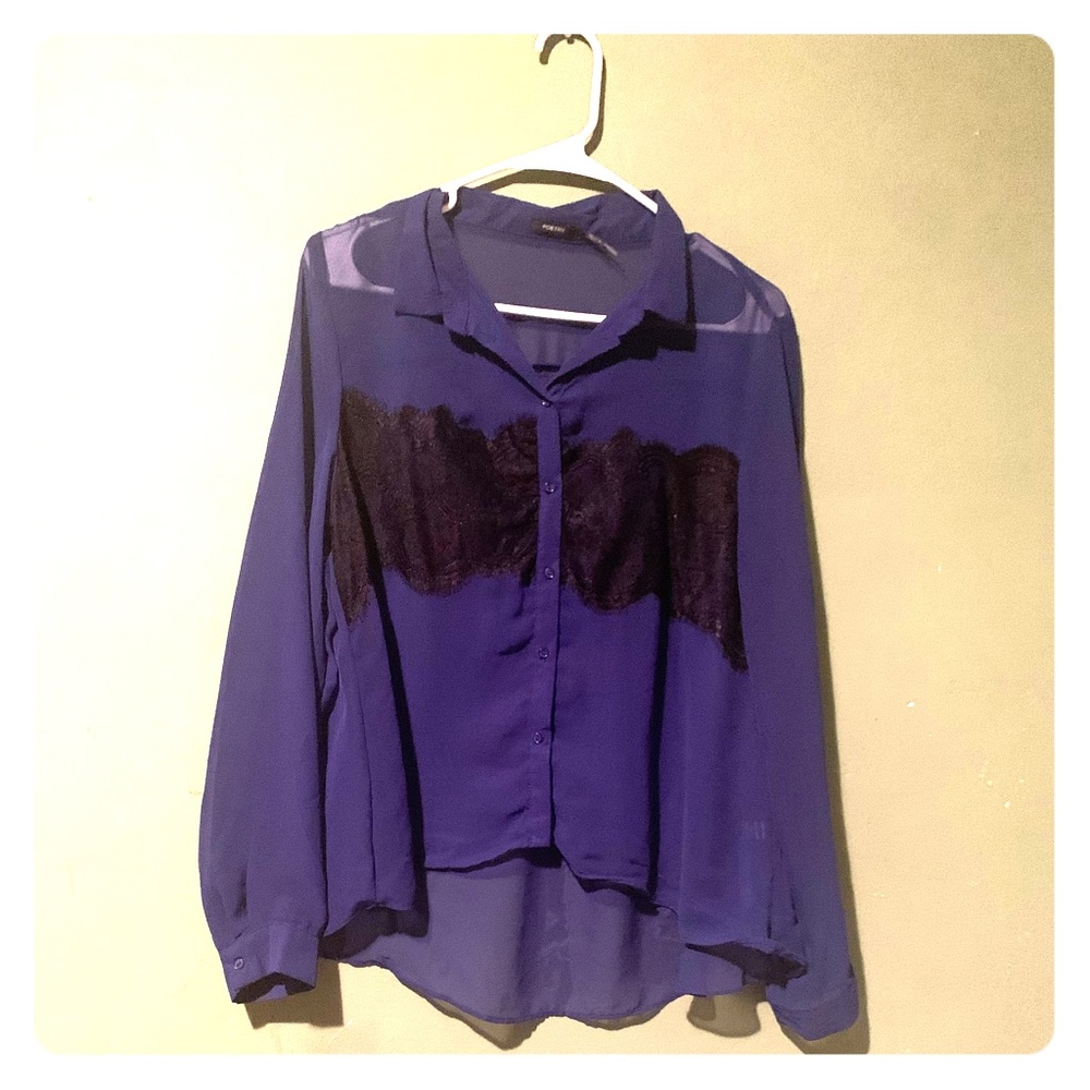 Blue button up shirt